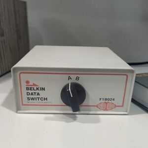 Belkin Data Switch F1B024 Vintage A/B Manual DB25 Parallel Serial Switch Box